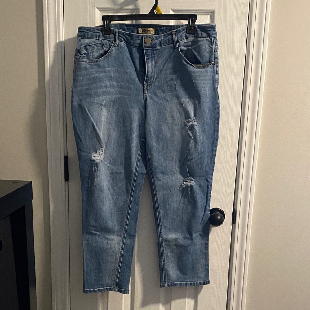 Women's Democracy Blue Flex Distressed Jeans